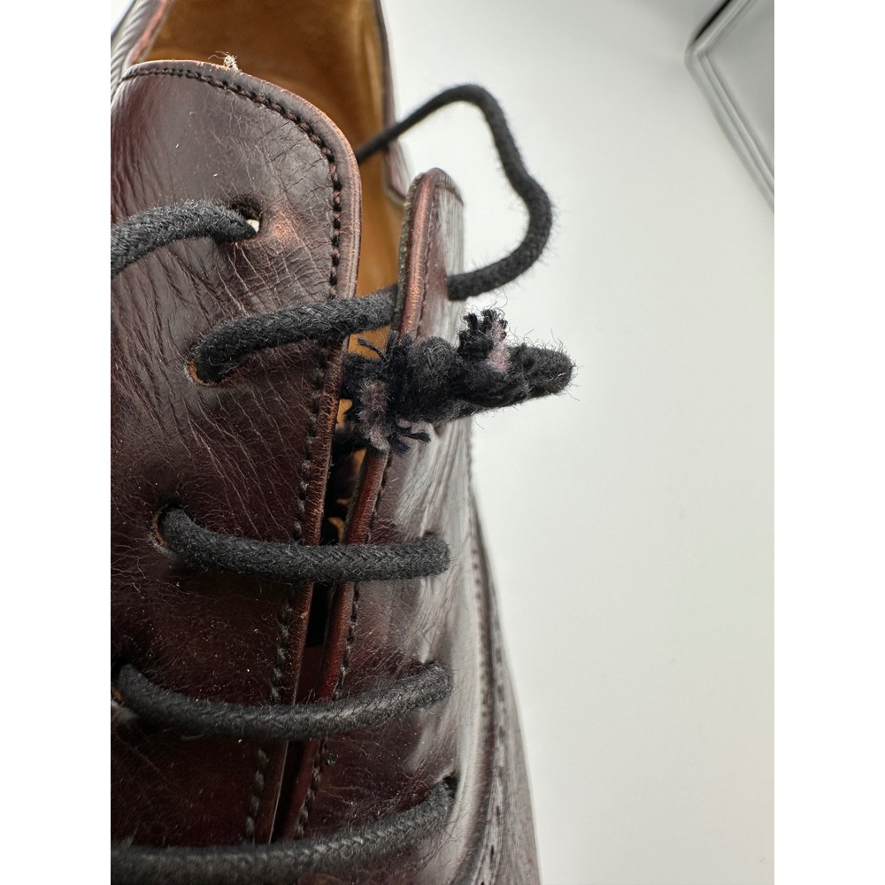 Mezlan Florence Oxford Derby Dress Shoes Mens 10 Brown Leather Brogue Cap Toe - Picture 9 of 12